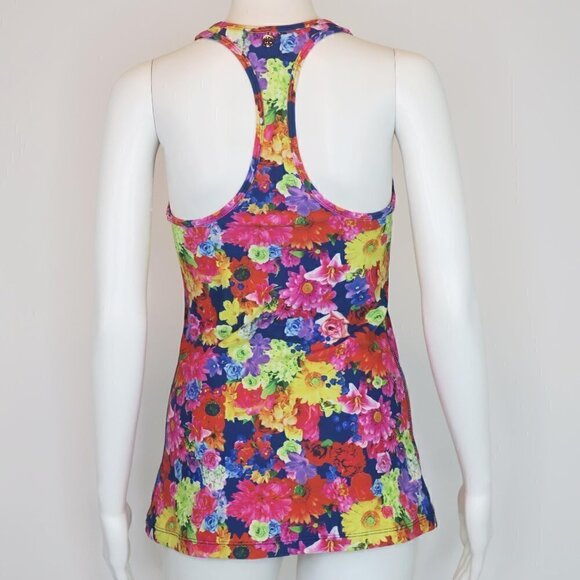 Lorna Jane Floral Tank Top Sleeveless Activewear Racerback Women's Small/Medium - Picture 3 of 4